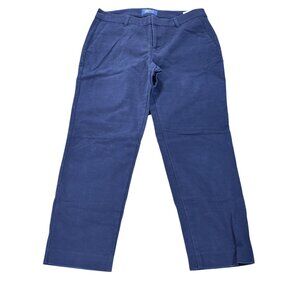 Old Navy Harper Mid-Rise Womens Pants 4R Navy Blue Cotton Blend
